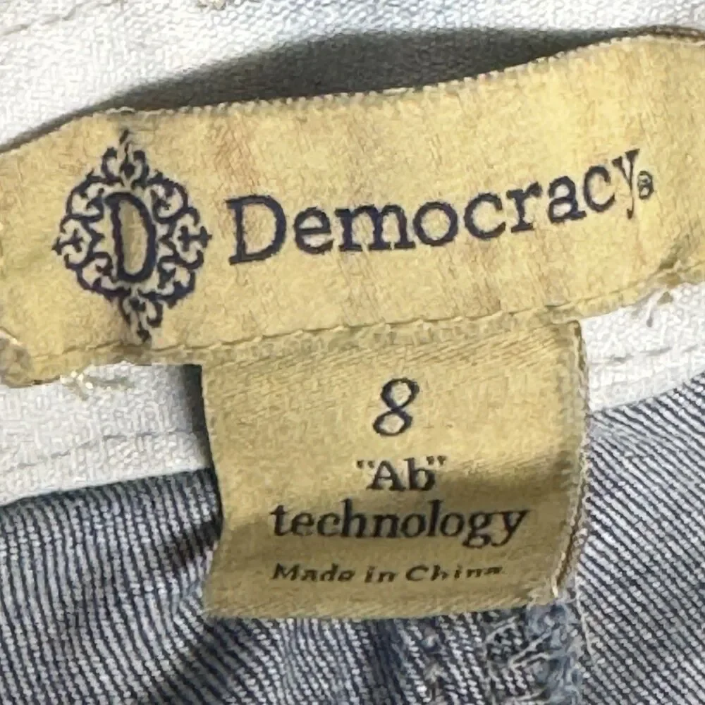 Democracy Ab Technology Jeans Womens 8 Stretch Blue Denim 29x27 Light Wash
